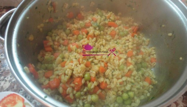 ebly, hégume, legume, cuisine marocaine, cuisine oum nidal, recette facile, entrée chaud, chhiwate, شهيوات مغربية, أم نضال, ابلي, قمح, خضر, وصفة سهلة, وصفات عشاءd