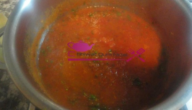 صلصة الطماطم, شهيوات مغربية, أم نضال, مطبخ أم نضال, oum nidal