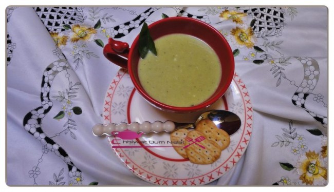 soupe corgette, basilic, poireau, chhiwate, cuisine marocaine, cuisine oum nidal, recette, facile, شهيوات مغربية, أم نضال, وصفة, حساء القرع الاخضر, بوارو, حبق, سهلة