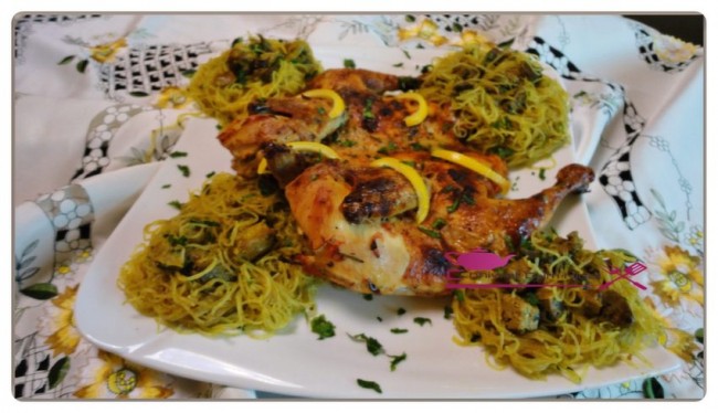 poulet sauce yaourt et tomate au four, chhiwate, plats poulets, cuisine marocaine, cuisineoumnidal, sauce yaourt et tomate, vermicell, om nidal, poulet aux vermicells, recette, أم نضال, صلصة الياغورت و الطماطم, دجاج بصلصة الياغورت و الطماطم في الفرن, , الداند, شهيوات مغربية, دجاج بالشعرية الصينية, مطبخ أم نضال, أطباق الدجاج, وصفة