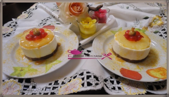 cheesecake ananas, cheese cake, caramel, creme, crème, biscuit, tarte, cuisine marocaine, chhiwate, cuisine oum nidal, sucree, sucrée, شهيوات مغربية, أطباق حلوة, أم نضال, تشيزكيك أناناس, تشيز كيك, اناناس, وصفة, كريمة, كريما, طارت, كراميل