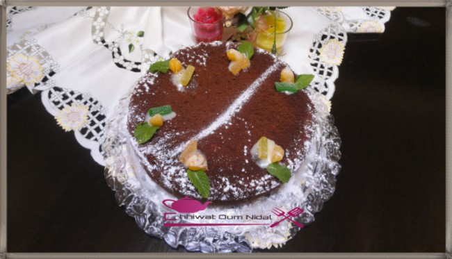 مويلو, شوكولا, بودرة اللوز, كيك, سائل, ام نضال, شهيوات مغربية, وصفة, حلويات, gateau, cake, moelleux, chocolat, cuisine marocaine, oum nidal, recette, chhiwate