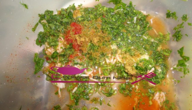 poisson au four, requin au pomme de terre, poisson mariné, chhiwate, plats poisson, recette, cuisine oum nidal, cuisine marocaine, recette facile, شهيوات مغربية, أم نضال, وصفة, السمك في الفرن, الفرخ بالبطاطس, الفرخ مشرمل, أطباق السمك