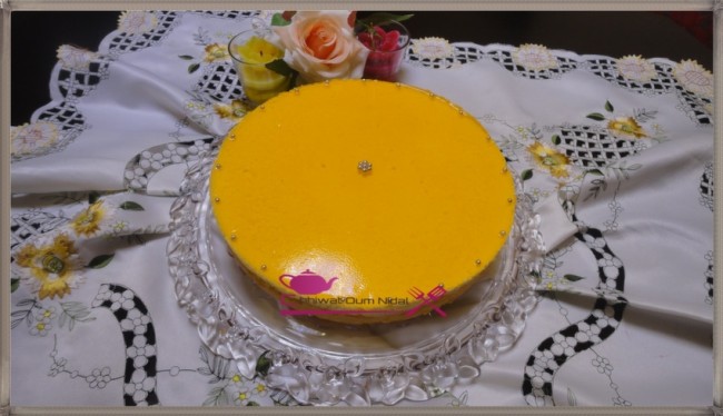 cake, chhiwate, fruits de la passion, cuisine marocaine, cuisine oum nidal, gateau, gateau miroire passion, om nidal, plats sucrée, recette, recette facile, أطباق حلوة, أم نضال, ام نضال, حلا المرايا بنكهة الباسيون, حلويات, خفيف, شهيوات, شهيوات مغربية, كاطو, كيك, كيك المراة, كيك, فواكه الباسيون, مطبخ أم نضال, وصفات سهلة