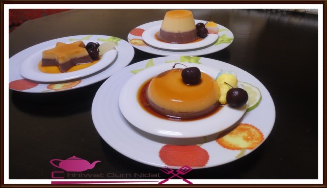 flan chocolat et vanille, flan caramel, flan chocolat, flan vanille, chhiwate, flan facile, cuisine, cuisine marocaine, cuisine oum nidal, cuisineoumnidal, dessert, facile, gateau, oum nidal, recette, sucree, أطباق باردة, أطباق حلوة, أم نضال, ام نضال, فلان سهل و رائع, فلان طبقات, حلوى, حلويات, ديسير, سهلة, شهيوات, شهيوات مغربية,فلان شوكولا و فاني بالكراميل, فلان شوكولا, فلان فاني, كاطو, مثلجات, محليات, مطبخ أم نضال, وصفات, وصفة