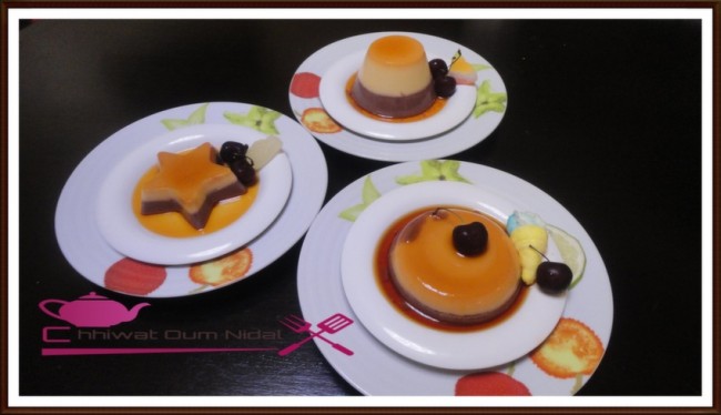 flan chocolat et vanille, flan caramel, flan chocolat, flan vanille, chhiwate, flan facile, cuisine, cuisine marocaine, cuisine oum nidal, cuisineoumnidal, dessert, facile, gateau, oum nidal, recette, sucree, أطباق باردة, أطباق حلوة, أم نضال, ام نضال, فلان سهل و رائع, فلان طبقات, حلوى, حلويات, ديسير, سهلة, شهيوات, شهيوات مغربية,فلان شوكولا و فاني بالكراميل, فلان شوكولا, فلان فاني, كاطو, مثلجات, محليات, مطبخ أم نضال, وصفات, وصفة