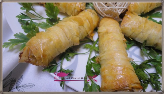 bastila, chhiwate, plats salés, cuisine marocaine, cuisineoumnidal, fromage, om nidal, 9atayef, recette, salé viande hachée, أم نضال, البسطيلة, قطايف بالكفتة, سيكار بالكفتة, ملفوف بالكفتة, الورقة بالكفتة, مملحات بورقة البسطيلة, شهيوات مغربية, مطبخ أم نضال, أطباق مالحة, ورقة البسطيلة, وصفة, مقبلات, شهيوات رمضان