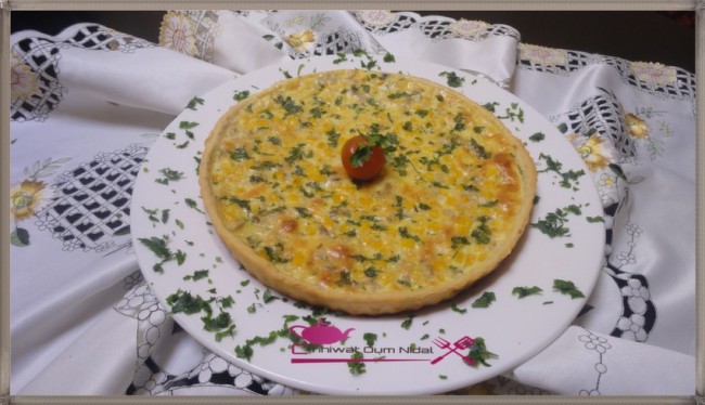 chhiwate, cuisine marocaine, cuisine oum nidal, om nidal, quiche au thon et mozarella, recette facile, recette rapide, salée, tarte salée, أم نضال, شهيوات مغربية, كيش بالطون و الموزاريلا, كيش سهل, وصفات سريعة, وصفات سهلة