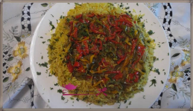 chhiwate, cuisine, cuisine marocaine, couscous marocain, cuisine orientale, cuisine oum nidal, cuisineoumnidal, oum nidal, recette, plats poulet, أطباق مالحة, أم نضال, ام نضال, شهيوات, شهيوات العيد, شهيوات مغربية, وصفات شرقية,  مقلوبة الارز, مقلوبة الروز بالدجاج و الخضر, مقلوبة الروز بالدجاج و الفلفل, مطبخ أم نضال, وصفات, أطباق الدجاج