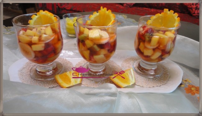 salade fruit, recette, cuisine marocaine, chhiwate, dessert, sirop, cuisine oum nidal, سلطة فواكه, سيرو, شهيوات مغربية, وصفة, محليات, أطباق حلوة, أم نضال