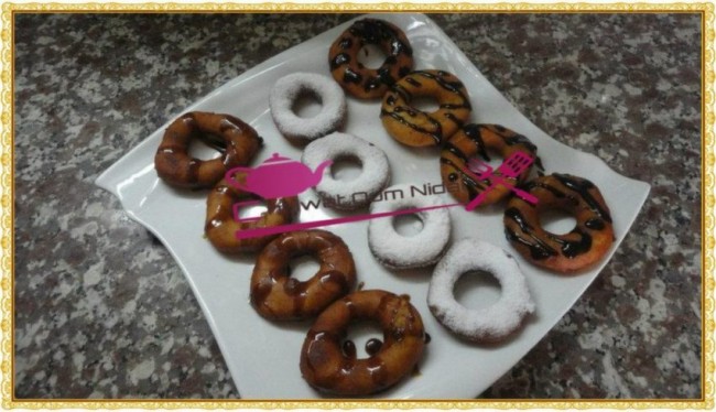 donuts, beignet, chhiwate, cuisine oum nidal, beignet pomme de terre, cuisine marocaine, recette, plats sucrée, sucree, gateau, شهيوات مغربية, أم نضال, دونات, بينيي البطاطس, بينيي, اسفنج, حلويات, معجنات حلوة, أطباق حلوة, وصفة