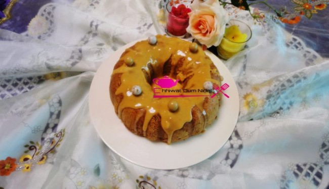 cake avoine, cake noisette, cake caramel, recette, cuisine marocaine, cuisine oum nidal, sucree, sucrée, شهيوات مغربية, chhiwate, أم نضال, وصفة, كيك الخرطال, كيك الشوفان, كيك البندق, النوازيت, كراميل, أطباق حلوة, حلويات