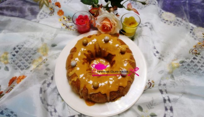 cake avoine, cake noisette, cake caramel, recette, cuisine marocaine, cuisine oum nidal, sucree, sucrée, شهيوات مغربية, chhiwate, أم نضال, وصفة, كيك الخرطال, كيك الشوفان, كيك البندق, النوازيت, كراميل, أطباق حلوة, حلويات