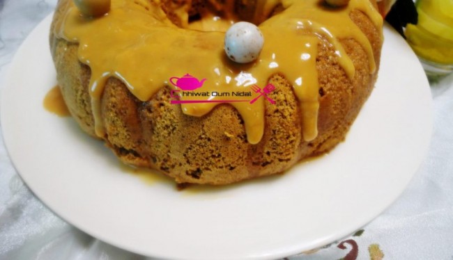 cake avoine, cake noisette, cake caramel, recette, cuisine marocaine, cuisine oum nidal, sucree, sucrée, شهيوات مغربية, chhiwate, أم نضال, وصفة, كيك الخرطال, كيك الشوفان, كيك البندق, النوازيت, كراميل, أطباق حلوة, حلويات