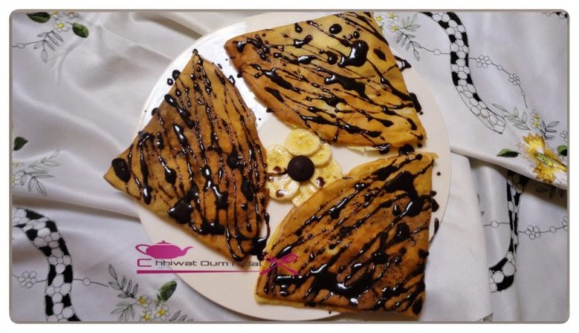 cake, crepe chocolat banane, crepe chocolat, chhiwate, chocolat, cuisine marocaine, cuisine oum nidal, cuisineoumnidal, facile, crepe, gateau, om nidal, recette, recette facile, sucree, أطباق حلوة, أم نضال, ام نضال, حلويات, شهيوات, شهيوات مغربية, كريب الشوكولا و الموز,كريب, فطائر حلوة, رغيفات حلوة, مطبخ أم نضال, وصفات, وصفة, وصفة سهلة,