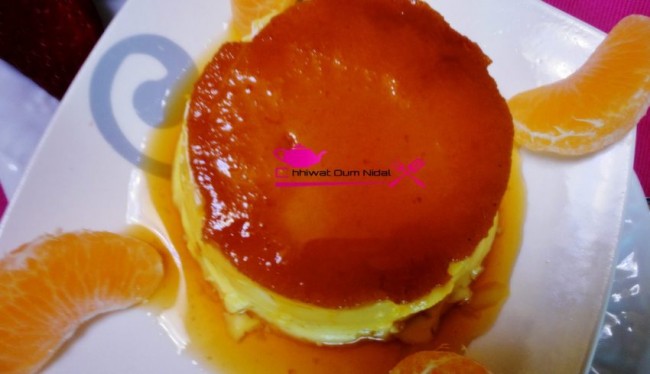 flan caramel, crème renversée, cuisine oum nidal, cuisine marocaine, recette, flan au four, flan au bain marie, chhiwate, sucrée, sucree, creme renverse, شهيوات مغربية, أم نضال, وصفة, فلان كراميل بلكريمة, فلان في الفرن, فلان مقلوب, محليات, أطباق حلوة,