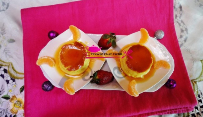 flan caramel, crème renversée, cuisine oum nidal, cuisine marocaine, recette, flan au four, flan au bain marie, chhiwate, sucrée, sucree, creme renverse, شهيوات مغربية, أم نضال, وصفة, فلان كراميل بلكريمة, فلان في الفرن, فلان مقلوب, محليات, أطباق حلوة,