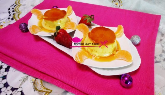 flan caramel, crème renversée, cuisine oum nidal, cuisine marocaine, recette, flan au four, flan au bain marie, chhiwate, sucrée, sucree, creme renverse, شهيوات مغربية, أم نضال, وصفة, فلان كراميل بلكريمة, فلان في الفرن, فلان مقلوب, محليات, أطباق حلوة,