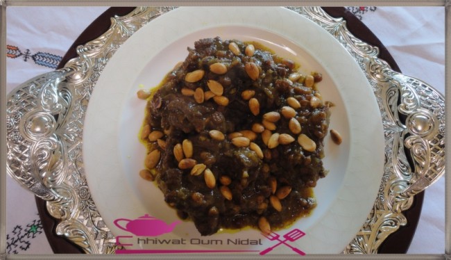 merouziya, tagine viande au raisin et amande, tagine marocain, cuisine marocaine, recette, cuisine oum nidal, chhiwate, شهيوات مغربية, أم نضال, طاذين اللحم بالزبيب و اللوز, طاجين اللحم بالبصل, شهيوات العيد, وصفة, طاجين مغربي, المروزية