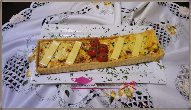 quiche oignons, tarte salée, salee, recette facile, recette rapide, cuisine oum nidal, cuisine marocaine, om nidal, chhiwate, كيش بالبصر, كيش سهل, وصفات سهلةو وصفات سريعة, أم نضال, شهيوات مغربية, 