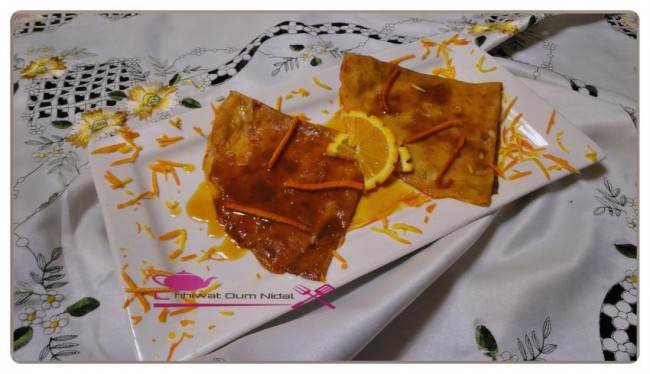 crepe, chhiwate, crepe orange et citron, crepe, crepe suzette, cuisine marocaine, cuisine oum nidal, cuisineoumnidal, facile, gateau, om nidal, recette, recette facile, sucree, أطباق حلوة, أم نضال, ام نضال, حلويات, رغيفات حلوة, شهيوات, شهيوات مغربية, فطائر حلوة, كريب, كريب بالليمون و الحامض, مطبخ أم نضال, كريب سوزيت, وصفات, وصفة, كريب بالبرتقال, وصفة سهلة