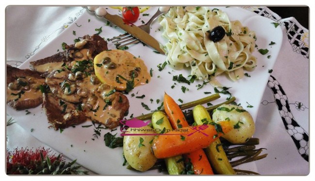 steak de viandes au capres et sauce citron, chhiwate, plats viandes, cuisine marocaine, cuisineoumnidal, sauce citron, om nidal, steak de viandes, recette, أم نضال, صلصة الليمون, اسكالوب اللحم, شرائح اللحم بصلصة الحامض, صلصة الصوجا, ستيك اللحم بالكبار و صلصة الحامض, الصلصة البيضاء, شهيوات مغربية, مطبخ أم نضال, أطباق اللحم, وصفة  