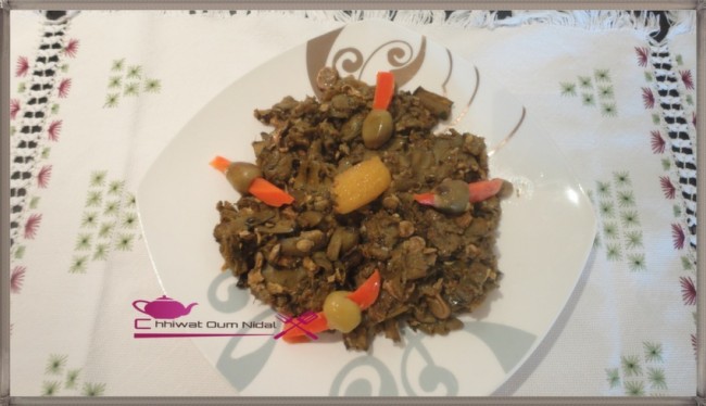 haricots, salade marocaine, chhiwate, cuisine marocaine, cuisine oum nidal, cuisineoumnidal, oum nidal, recette, salade, أم نضال, ام نضال, فول مشرمل, سلطة, فول بالشرمولة, شهيوات, شهيوات مغربية, سلطات متنوعة, سلطة مغربية, مطبخ, مطبخ أم نضال, مقبلات, وصفة