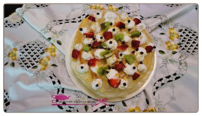 9atayef aux fruits et crème chantilly, chhiwate, fruits, cuisine marocaine, cuisine oum nidal, gateau, dessert, om nidal, plats sucrée, recette, recette facile, أطباق حلوة, أم نضال, ام نضال, قطايف بالفواكه و كريم الشانتيي, حلويات, محليات, شهيوات, شهيوات مغربية, كاطو, ورقة البسطيلة, فواكه, مطبخ أم نضال, وصفات سهلة