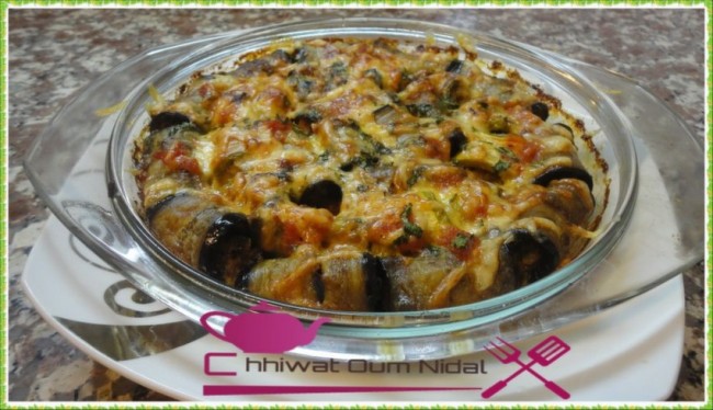 roulé aubergine et courgette au viande hachée, gratin aubergine et courgette, chhiwate, cuisine, cuisine oum nidal, cuisineoumnidal, oum nidal, recette, entré, salade, أم نضال, ام نضال, رولي الباذنجان و القرع الاخضر بالكفتة, سلطة, كراتان الباذنجان و القرع الاخضر, شهيوات, شهيوات مغربية, سلطات متنوعة, سلطة مغربية, مطبخ, مطبخ أم نضال, مقبلات, وصفة