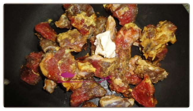 قطع اللحم بالزنجبيل الطري (2)