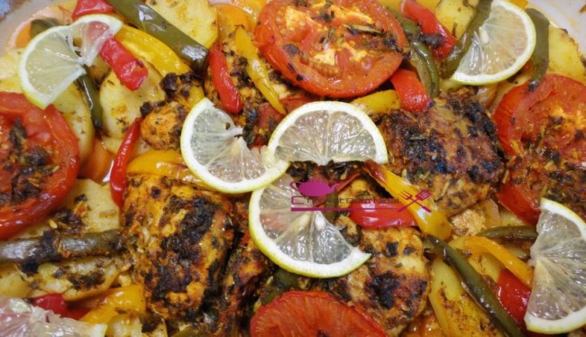 poisson farkh au four avec légumes (11)