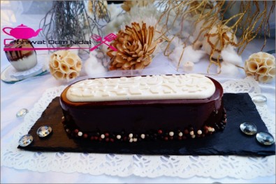 buche aux 3 chocolats et glacage (2)