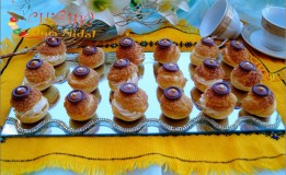 شو بالكخاكلان محشو بكريم الكراميل Choux au Craquelin