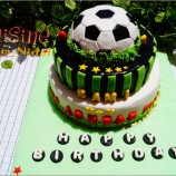 كاطو عيد الميلاد مزين بعجين السكر (thème foot)