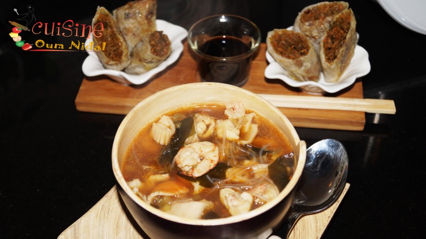 حساء فواكه البحر (أسيوي/ صيني) على طريقة المطاعم سهل لذيذ و سريع التحضير يستحق التجربة